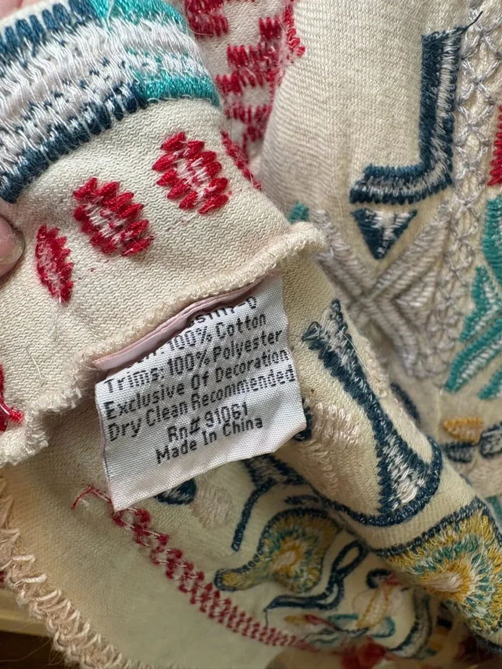 Johnny Was Biya Embroidered Cotton Waterfall Cardigan Medium